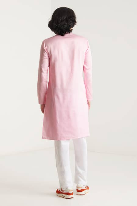 Blushing Couture By Shafali Elephant Motif Embroidered Kurta & Pant Set 