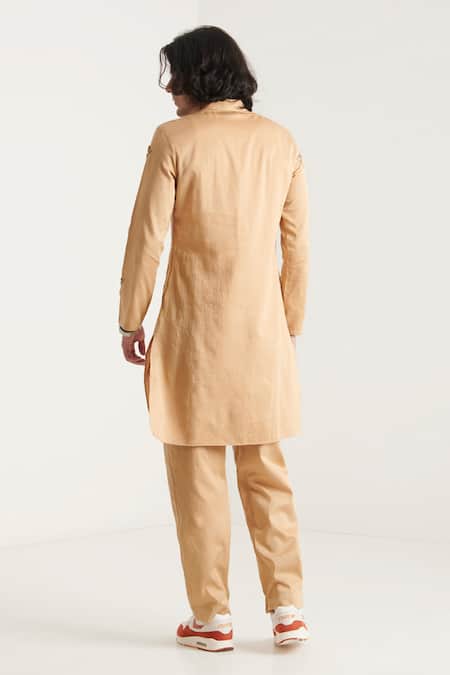 Blushing Couture By Shafali Bird Motif Embroidered Kurta & Pant Set 