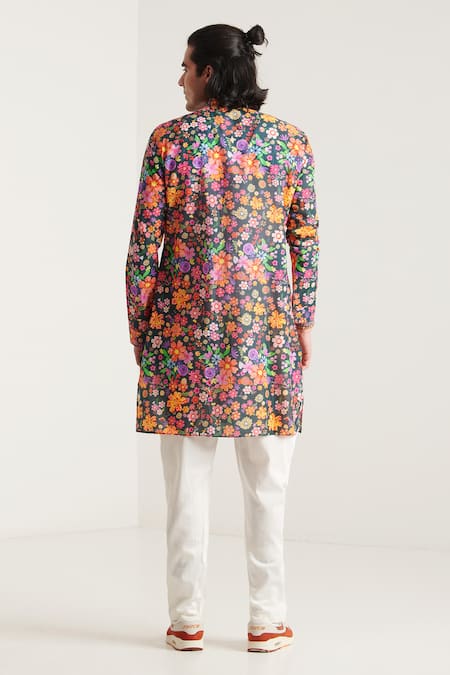 Blushing Couture By Shafali Floral Print Kurta & Pyjama Set 