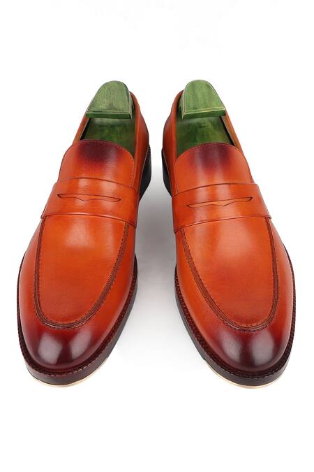 Buy_Fellmonger_Brown Mirror Glossed Penny Loafers 