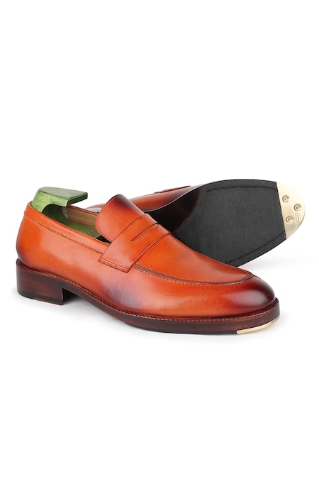 Shop_Fellmonger_Brown Mirror Glossed Penny Loafers 