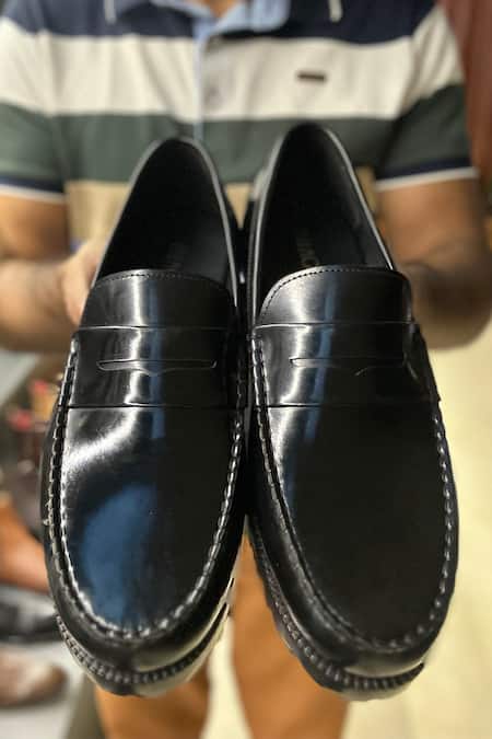 Fellmonger Leather Plain Moccasins Loafers 