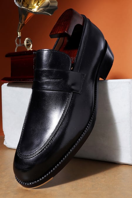 FELLMONGER Leather Plain Penny Loafers 