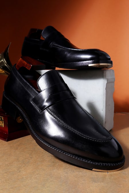 Fellmonger Leather Plain Penny Loafers 