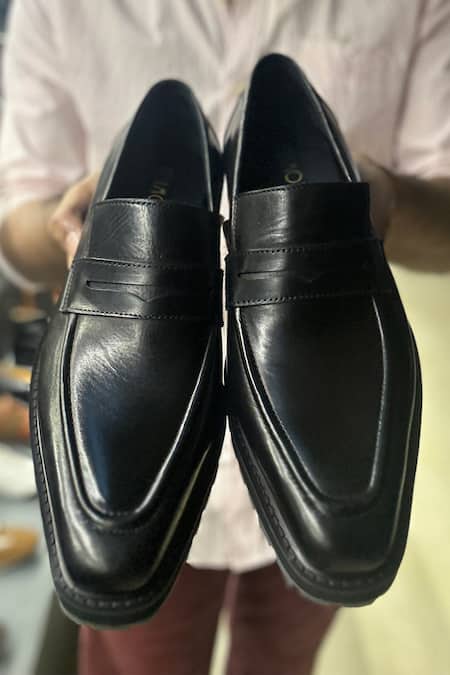 Fellmonger Leather Square Toe Penny Loafer 