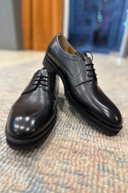 FELLMONGER Leather Milled Derby Shoes 