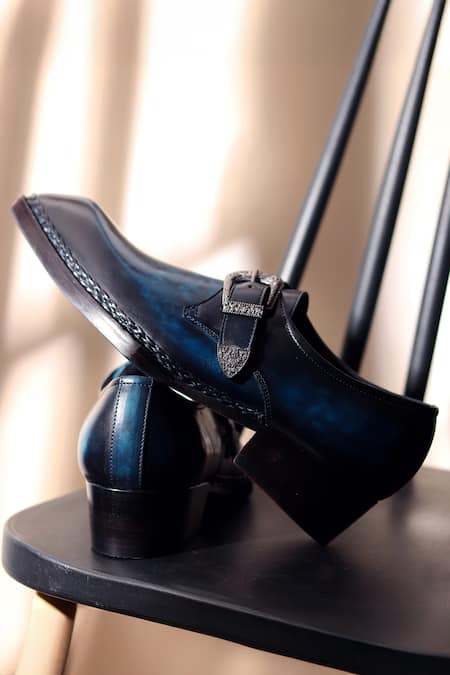 Fellmonger Leather Single Monk Strap Shoes 