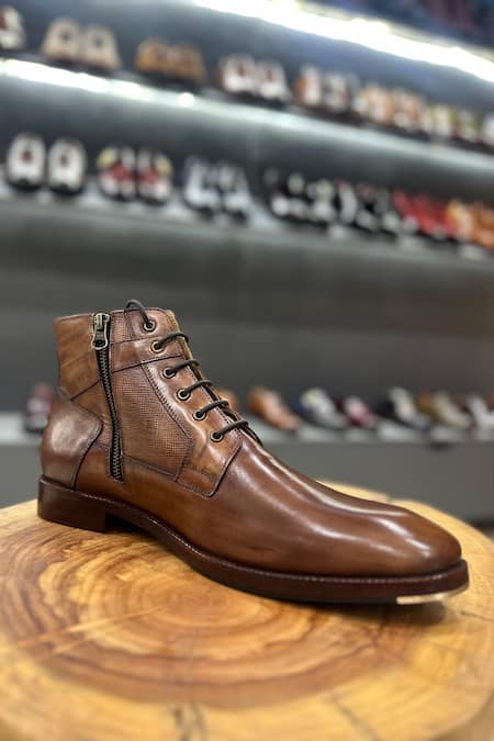 Fellmonger Mirror Glossed Patina Mid Boots 