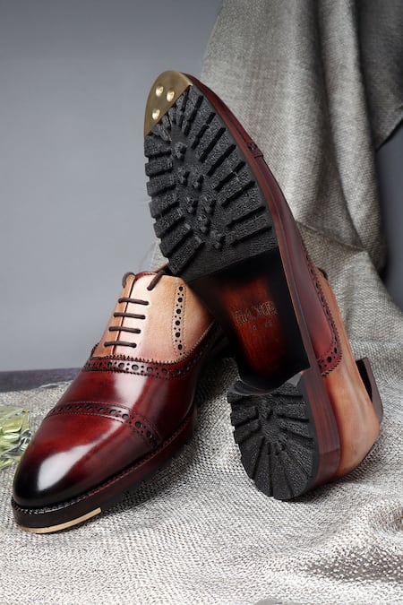 Fellmonger Brogue Pattern Oxford Shoes 