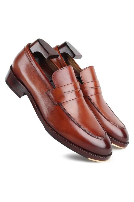 Shop_Fellmonger_Brown Mirror Glossed Penny Loafers 