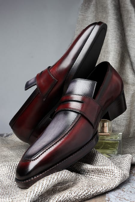 Fellmonger Cutwork Strap Penny Loafers 