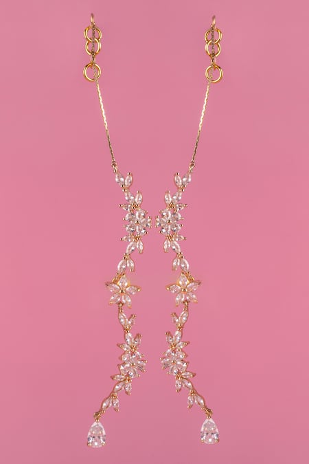 Buy MAALICIOUS JEWELRY Gold Plated Zari Zirconia Embellished Creeper Online at Aza Fashions Buy_MAALICIOUS JEWELRY_Gold Plated Zari Zirconia Embellished Creeper _Online_at_Aza_Fashions