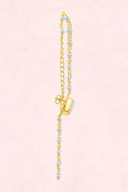 Buy MAALICIOUS JEWELRY Gold Plated Beads Mother Of Pearl Embellished Earrings Online at Aza Fashions Buy_MAALICIOUS JEWELRY_Gold Plated Beads Mother Of Pearl Embellished Earrings _Online_at_Aza_Fashions