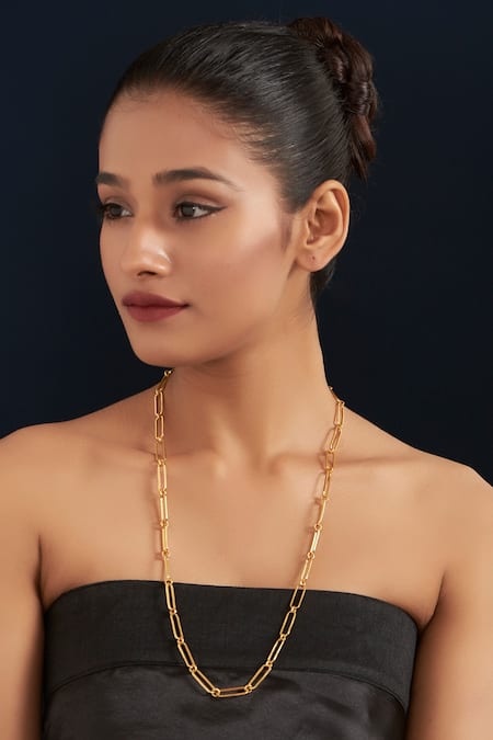 MAALICIOUS JEWELRY Gold Plated Eva Link Chain 