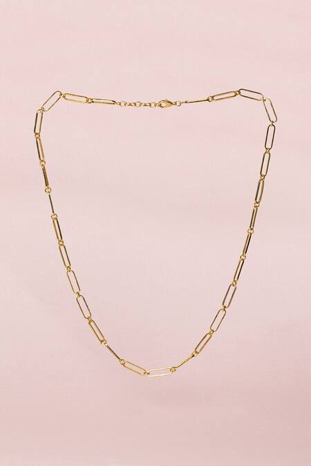 Shop_MAALICIOUS JEWELRY_Gold Plated Eva Link Chain _at_Aza_Fashions