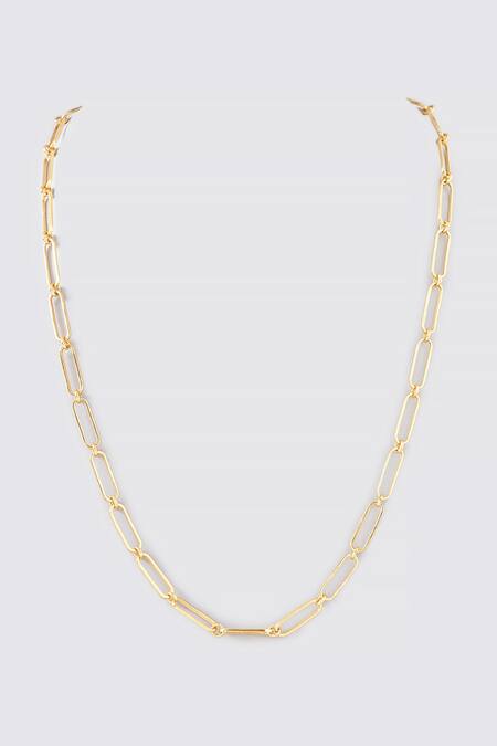 Shop_MAALICIOUS JEWELRY_Gold Plated Eva Link Chain _Online_at_Aza_Fashions