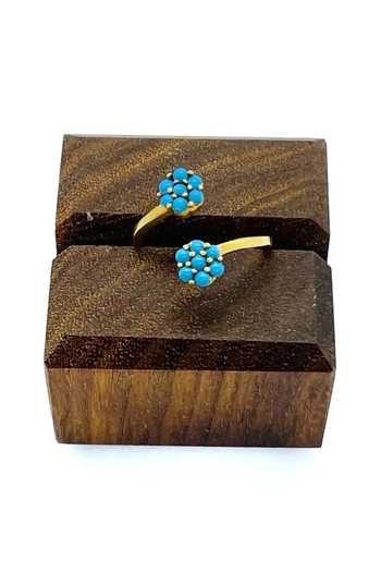 MAALICIOUS JEWELRY Desire Bead Embellished Floral Ring 