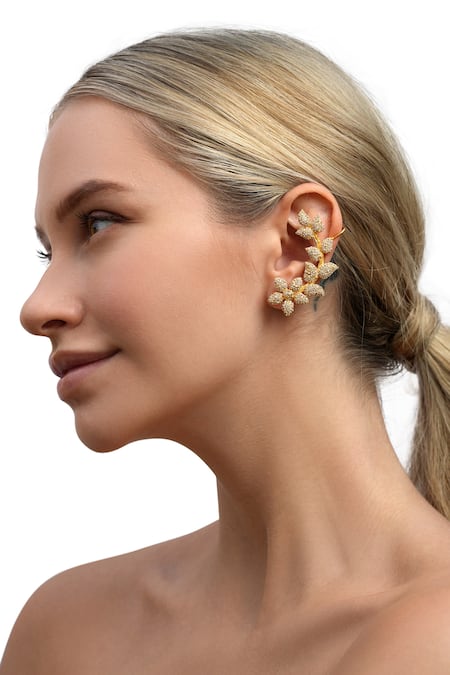 MAALICIOUS JEWELRY Lulu Zirconia Embellished Ear Cuffs 