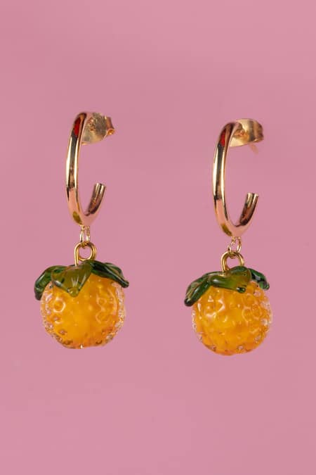 MAALICIOUS JEWELRY Tangerine Handmade Earrings 