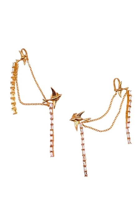 MAALICIOUS JEWELRY Hummingbird Chain Tassel Earrings 