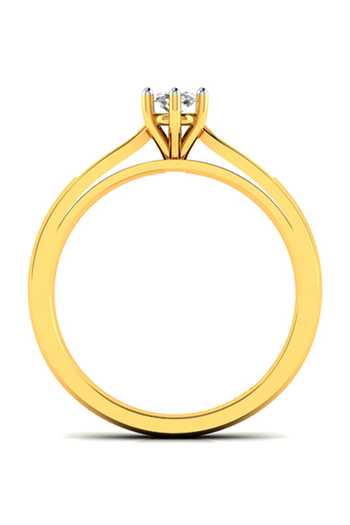Buy_Divine Solitaires_Yellow Imitation Diamonds 18kt Gold Solitaire Studded Ring_Online_at_Aza_Fashions