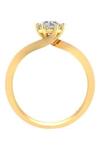 Buy Divine Solitaires Yellow Imitation Diamonds 18kt Gold Embellished Band Ring Online at Aza Fashions Buy_Divine Solitaires_Yellow Imitation Diamonds 18kt Gold Embellished Band Ring_Online_at_Aza_Fashions