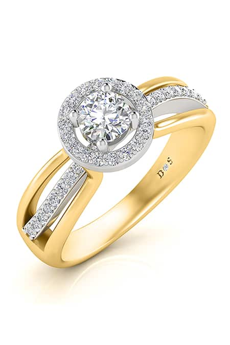 Divine Solitaires Solitaire Halo Multi Split Ring 