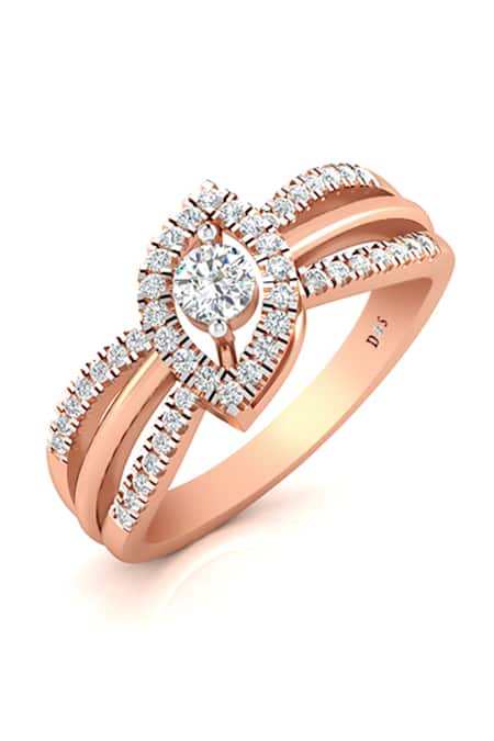 Divine Solitaires Diamond Ellipse Multi Shank Ring 