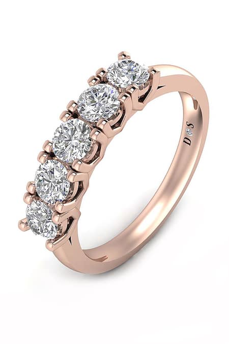 Divine Solitaires Round Cut Diamond Encrusted Ring 