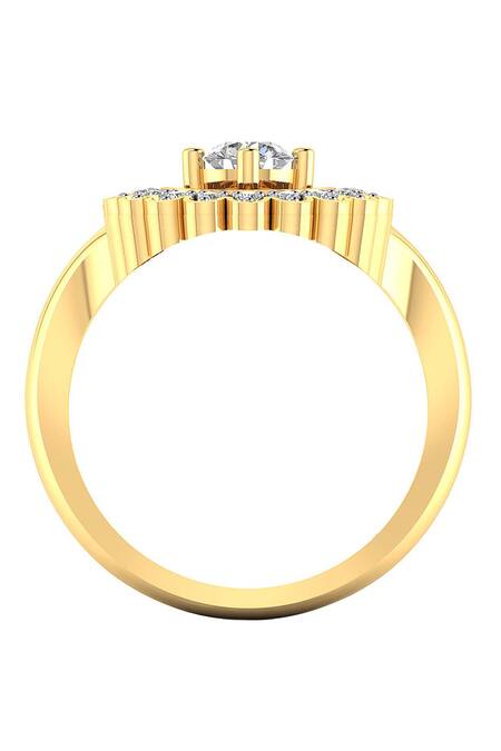 Buy Divine Solitaires Yellow Imitation Diamonds 18kt Gold Embellished Ring Online at Aza Fashions Buy_Divine Solitaires_Yellow Imitation Diamonds 18kt Gold Embellished Ring_Online_at_Aza_Fashions
