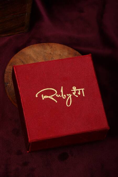 Shop_Ruby Raang_Green Semi Precious Stone Embellished Maangtikka _Online_at_Aza_Fashions