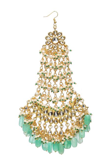 Ruby Raang Gold Plated Kundan Embellished Passa Online at Aza Fashions Ruby Raang_Gold Plated Kundan Embellished Passa _Online_at_Aza_Fashions