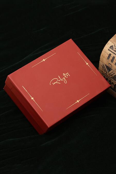 Ruby Raang_Multi Color Pearls, Zari Elephant Carved Meenakari Bangles - Set Of 2 _at_Aza_Fashions