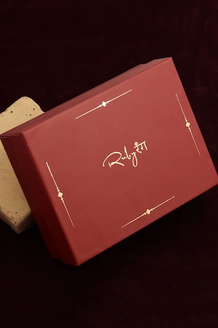 Ruby Raang_Multi Color Pearls, Beads And Meenakari Work Bangles- Set Of 2 _at_Aza_Fashions