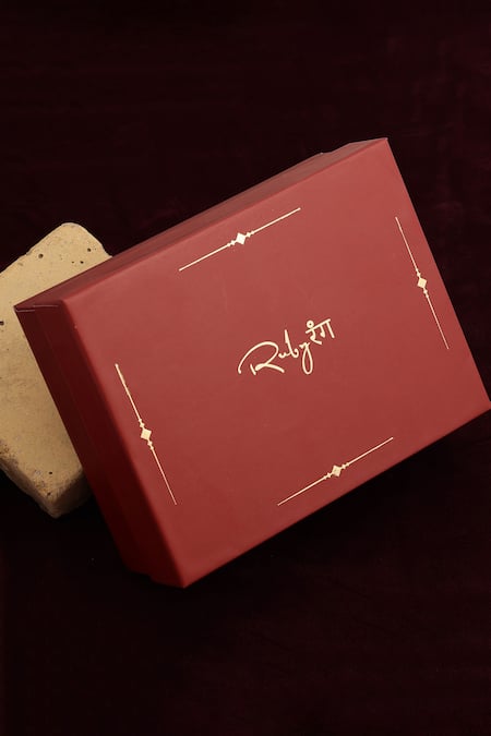 Ruby Raang_Multi Color Metallic Thread, Pearls Meenakari And Embellished Bangles - Set Of 2 _at_Aza_Fashions