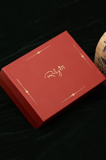 Ruby Raang_Multi Color Pearls, Diamonds Meenakari Work Embellished Bangle - Single Pc _at_Aza_Fashions