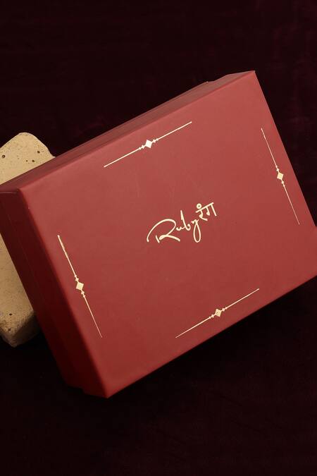 Ruby Raang_Multi Color Pearls, Meenakari Work And Kundan Embellished Bangle - Single Pc _at_Aza_Fashions