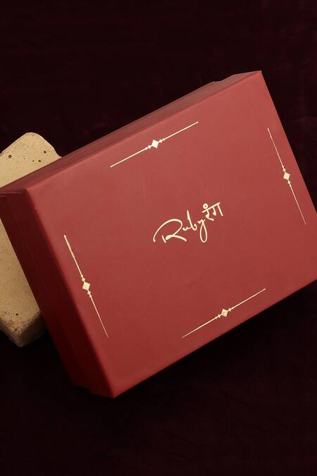 Ruby Raang_Blue Metallic Thread, Stones Elephant Motif Meenakari Work Bangle - Single Pc _at_Aza_Fashions