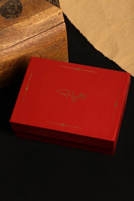 Buy_Ruby Raang_Gold Plated Diamonds, Stones Kundan Embellished Hasli Chain Necklace Set 