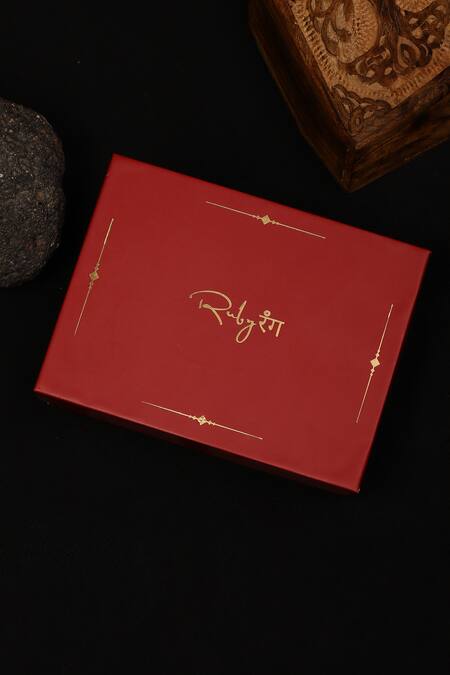 Buy_Ruby Raang_White Pearls Polki Embellished Choker Set 