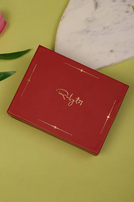 Buy_Ruby Raang_Green Pearls, Stones Polki Onyx Embellished Choker Set 