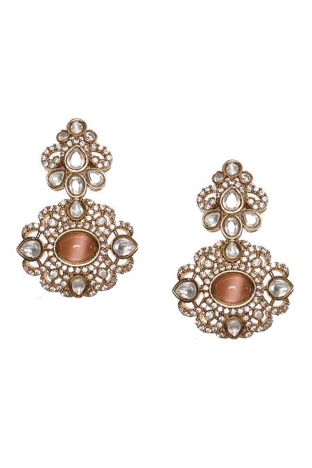 Buy Ruby Raang White Pearls, Metallic Thread Polki Embellished Choker Set Online at Aza Fashions Buy_Ruby Raang_White Pearls, Metallic Thread Polki Embellished Choker Set _Online_at_Aza_Fashions