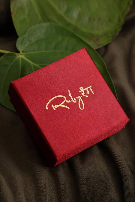 Shop_Ruby Raang_Gold Plated Cut Work Vine Bloom Carved Studs _Online_at_Aza_Fashions