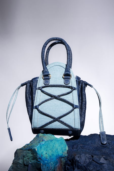 Immri Blue Hues Denim Bag Online at Aza Fashions Immri_Blue Hues Denim Bag _Online_at_Aza_Fashions