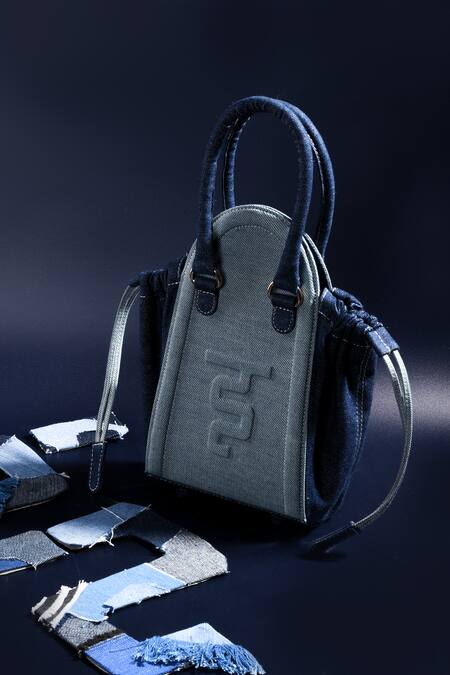 Shop Immri Blue Hues Denim Bag Shop_Immri_Blue Hues Denim Bag