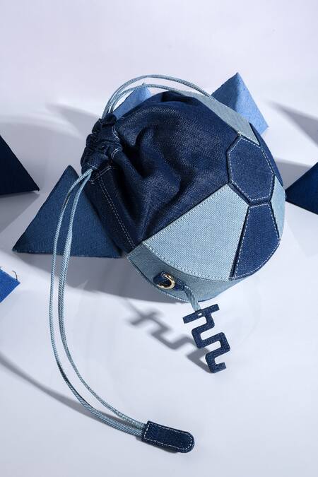 Immri Blue Kerry Potli Bag at Aza Fashions Immri_Blue Kerry Potli Bag _at_Aza_Fashions