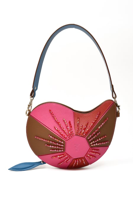 Immri Mango Shaped Kerry Hand Embroidered Bag 