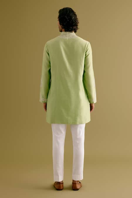Devnaagri Floral Dori Embroidered Kurta With Pant 