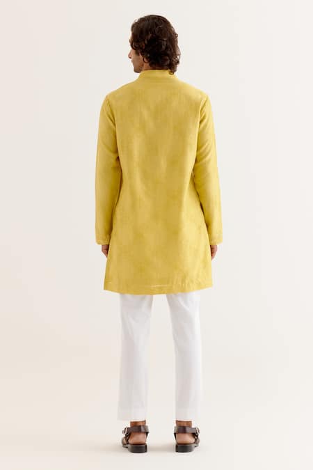 Devnaagri Floral Embroidered Yoke Kurta With Pant 