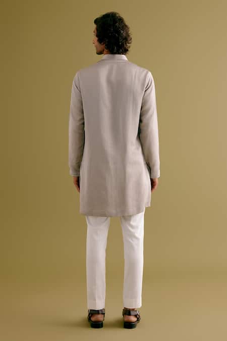 Devnaagri Dori Embroidered Straight Kurta With Pant 